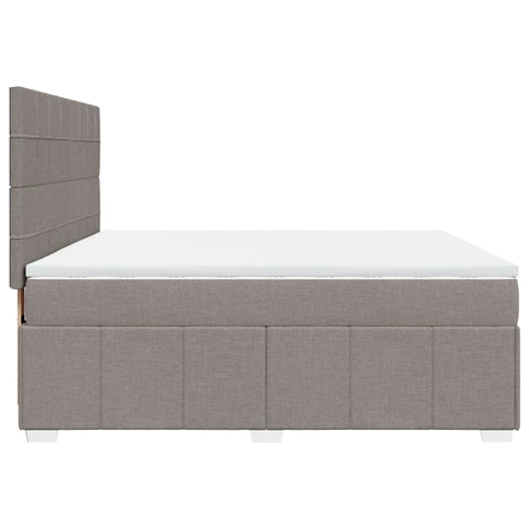 Boxspringbett mit Matratze Taupe 180x200 cm Stoff