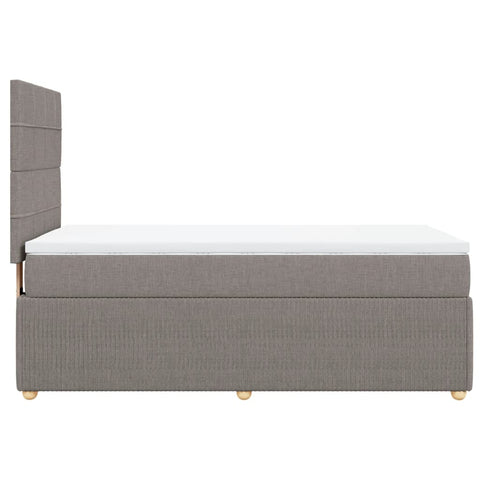 Boxspringbett mit Matratze Taupe 90x200 cm Stoff