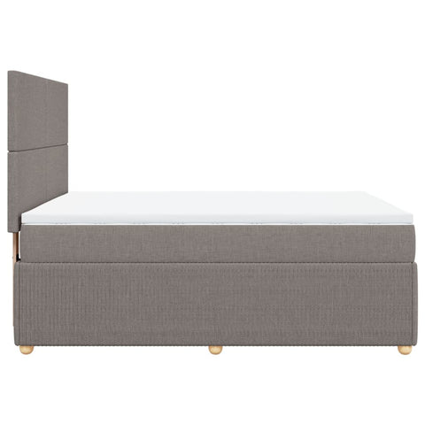 Boxspringbett mit Matratze Taupe 140x200 cm Stoff