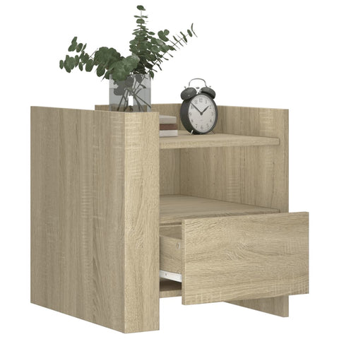 vidaXL Nachttisch Sonoma-Eiche 45x50x50 cm Holzwerkstoff