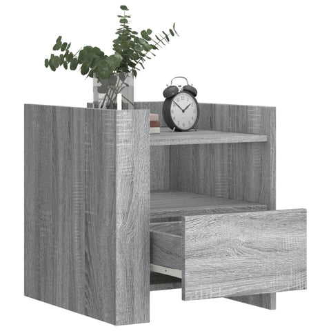 vidaXL Nachttisch Grau Sonoma 45x50x50 cm Holzwerkstoff