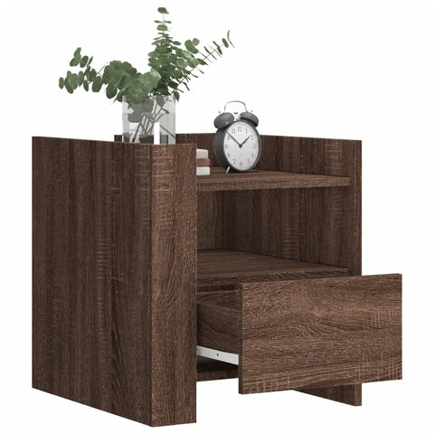 vidaXL Nachttisch Braun Eichen-Optik 45x50x50 cm Holzwerkstoff