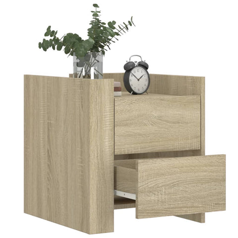 vidaXL Nachttisch Sonoma-Eiche 45x50x50 cm Holzwerkstoff