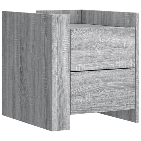 vidaXL Nachttisch Grau Sonoma 45x50x50 cm Holzwerkstoff