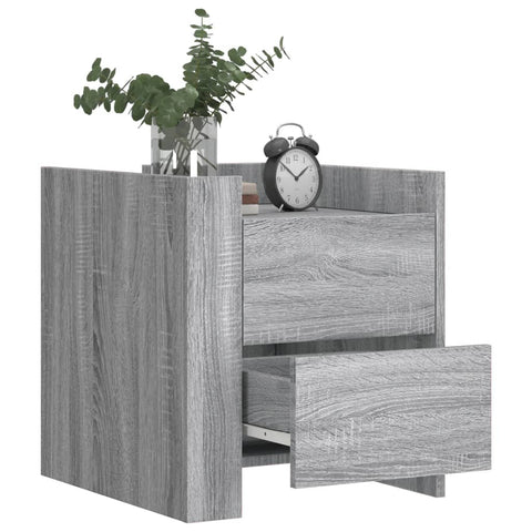 vidaXL Nachttisch Grau Sonoma 45x50x50 cm Holzwerkstoff