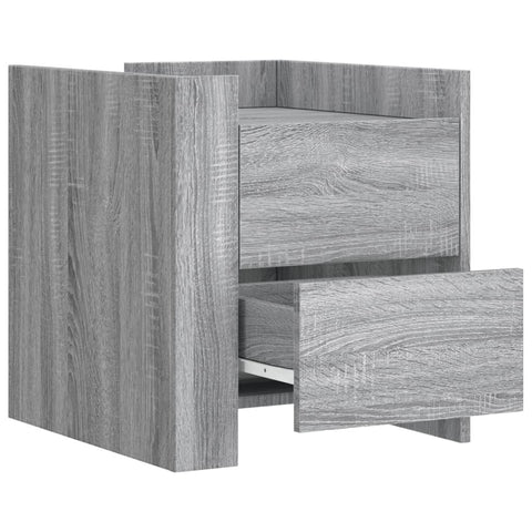 vidaXL Nachttisch Grau Sonoma 45x50x50 cm Holzwerkstoff