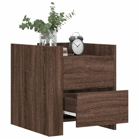 vidaXL Nachttisch Braun Eichen-Optik 45x50x50 cm Holzwerkstoff