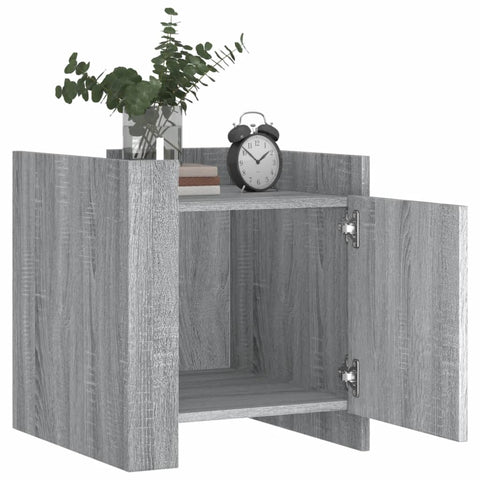 vidaXL Nachttisch Grau Sonoma 45x50x50 cm Holzwerkstoff