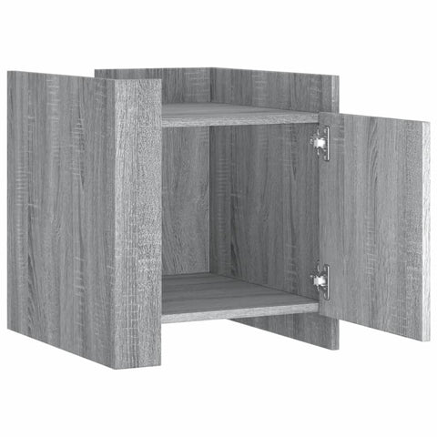 vidaXL Nachttisch Grau Sonoma 45x50x50 cm Holzwerkstoff