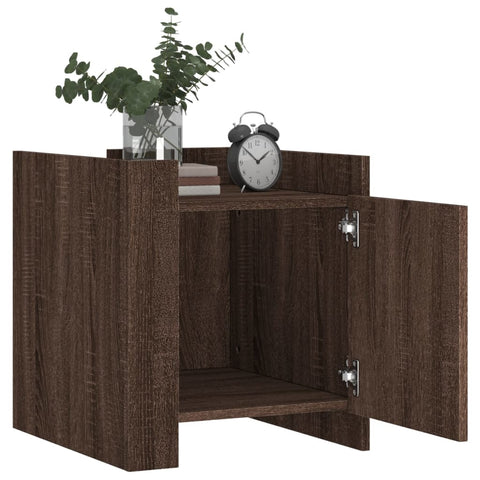 vidaXL Nachttisch Braun Eichen-Optik 45x50x50 cm Holzwerkstoff