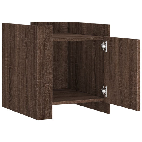 vidaXL Nachttisch Braun Eichen-Optik 45x50x50 cm Holzwerkstoff