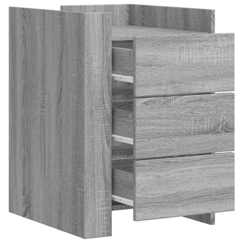 vidaXL Nachttisch Grau Sonoma 45x50x65 cm Holzwerkstoff