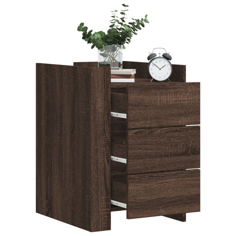 vidaXL Nachttisch Braun Eichen-Optik 45x50x65 cm Holzwerkstoff