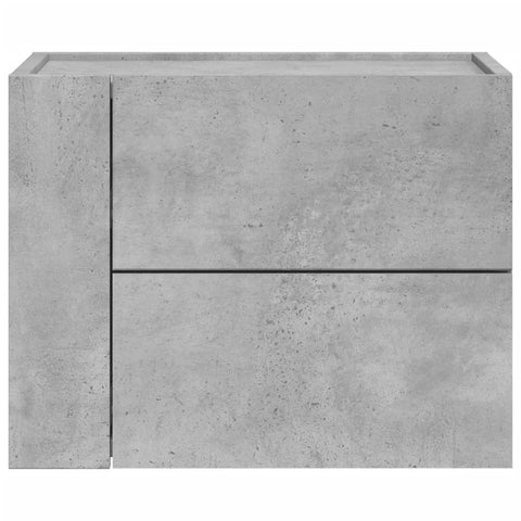 vidaXL Wand-Nachttische 2 Stk. Betongrau 45x30x35 cm