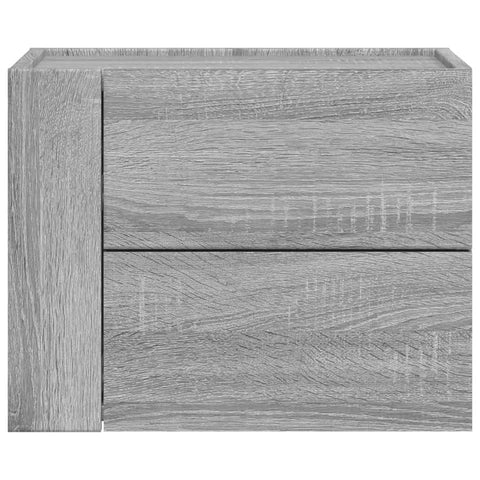 vidaXL Wand-Nachttische 2 Stk. Grau Sonoma 45x30x35 cm