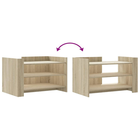 vidaXL Couchtisch Sonoma-Eiche 80x50x50 cm Holzwerkstoff