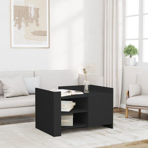 vidaXL Couchtisch Schwarz 80x50x50 cm Holzwerkstoff