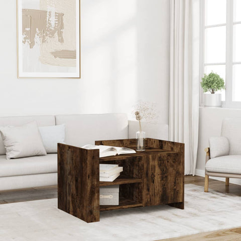 vidaXL Couchtisch Räuchereiche 80x50x50 cm Holzwerkstoff