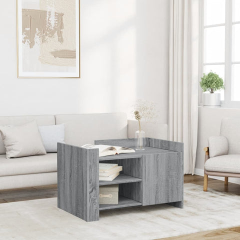 vidaXL Couchtisch Grau Sonoma 80x50x50 cm Holzwerkstoff