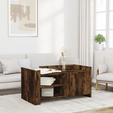 vidaXL Couchtisch Räuchereiche 100x50x50 cm Holzwerkstoff