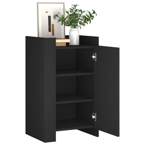 vidaXL Sideboard Schwarz 45x35x75 cm Holzwerkstoff