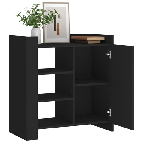 vidaXL Sideboard Schwarz 73,5x35x75 cm Holzwerkstoff