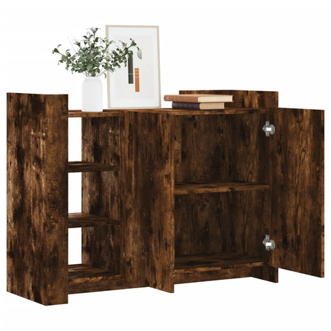 vidaXL Sideboard Räuchereiche 100x35x75 cm Holzwerkstoff