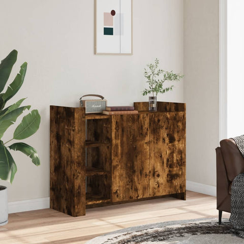 vidaXL Sideboard Räuchereiche 100x35x75 cm Holzwerkstoff