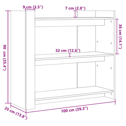 vidaXL Konsolentisch Weiß 100x35x90 cm Holzwerkstoff