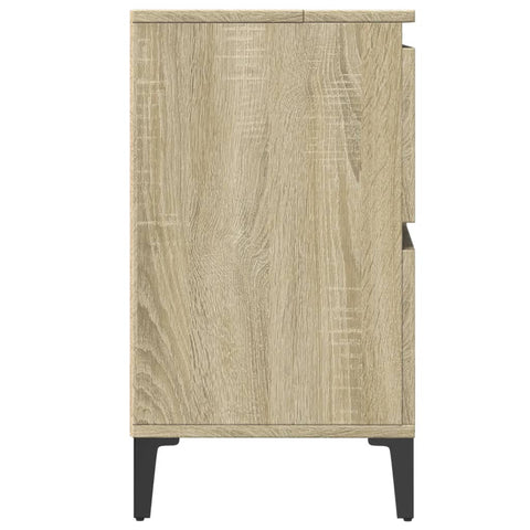 vidaXL Waschbeckenunterschrank Sonoma-Eiche 80x33x60 cm Holzwerkstoff