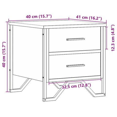 vidaXL Nachttisch Schwarz 40x41x40 cm Holzwerkstoff