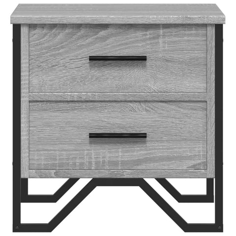 vidaXL Nachttische 2 Stk. Grau Sonoma 40x41x40 cm Holzwerkstoff