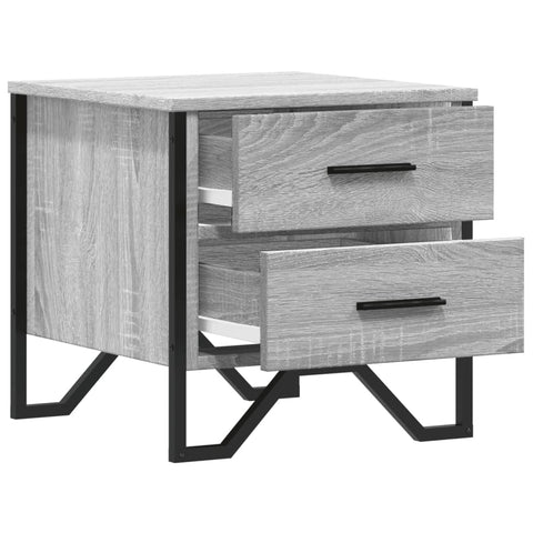 vidaXL Nachttische 2 Stk. Grau Sonoma 40x41x40 cm Holzwerkstoff