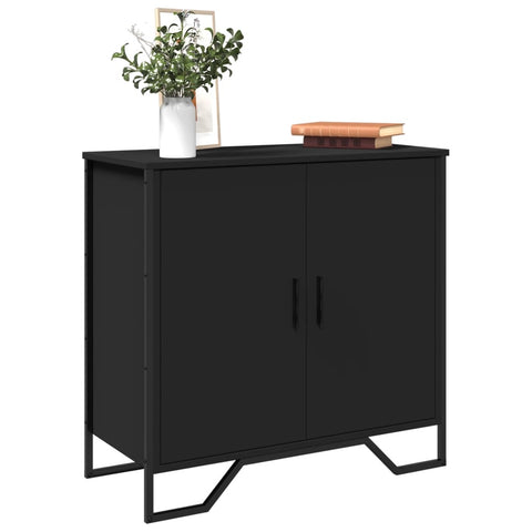 vidaXL Sideboard Schwarz 78x35,5x74,5 cm Holzwerkstoff