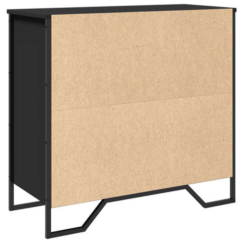 vidaXL Sideboard Schwarz 79,5x35,5x74,5 cm Holzwerkstoff