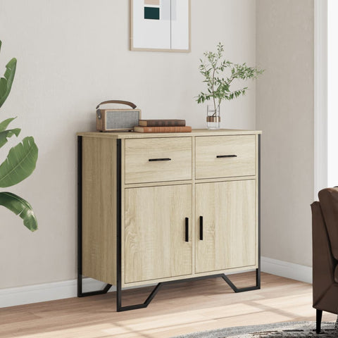 vidaXL Sideboard Sonoma-Eiche 79,5x35,5x74,5 cm Holzwerkstoff