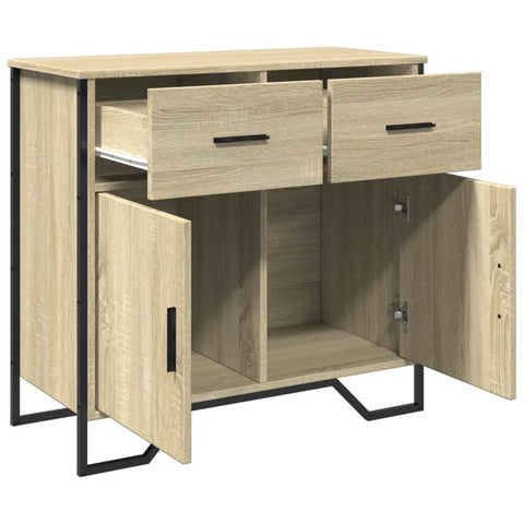 vidaXL Sideboard Sonoma-Eiche 79,5x35,5x74,5 cm Holzwerkstoff