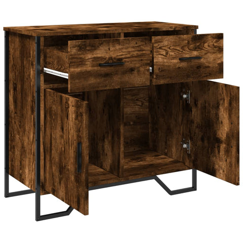 vidaXL Sideboard Räuchereiche 79,5x35,5x74,5 cm Holzwerkstoff