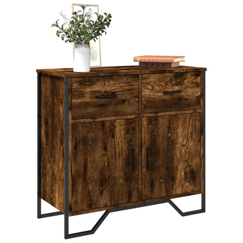 vidaXL Sideboard Räuchereiche 79,5x35,5x74,5 cm Holzwerkstoff