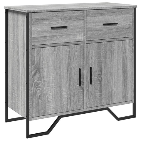 vidaXL Sideboard Grau Sonoma 79,5x35,5x74,5 cm Holzwerkstoff