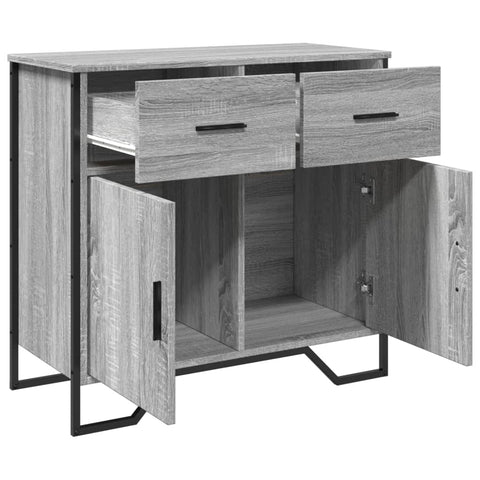 vidaXL Sideboard Grau Sonoma 79,5x35,5x74,5 cm Holzwerkstoff