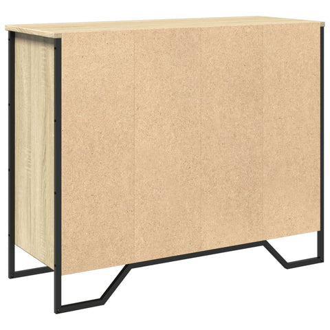 vidaXL Sideboard Sonoma-Eiche 91x35,5x74,5 cm Holzwerkstoff