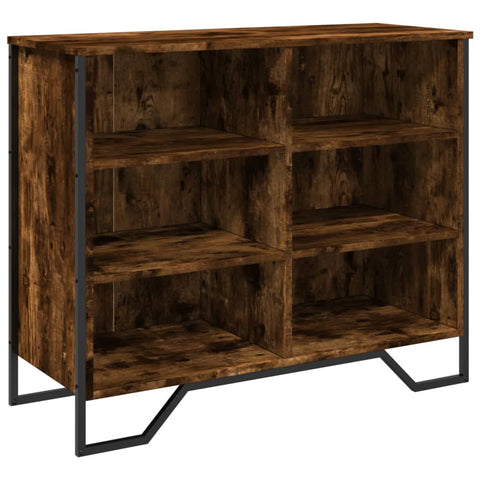 vidaXL Sideboard Räuchereiche 91x35,5x74,5 cm Holzwerkstoff