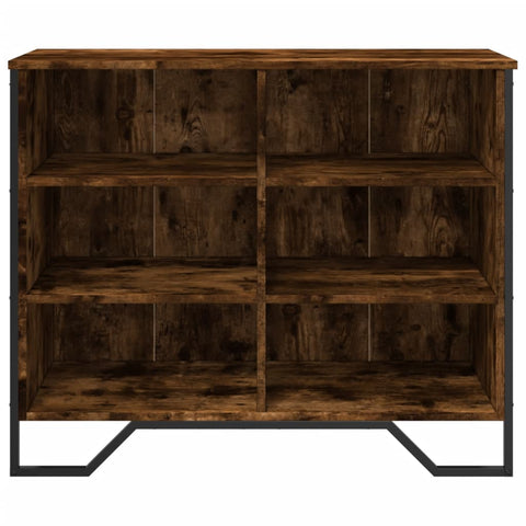 vidaXL Sideboard Räuchereiche 91x35,5x74,5 cm Holzwerkstoff