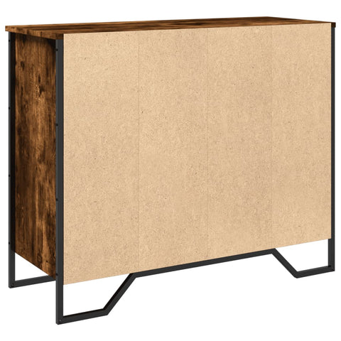 vidaXL Sideboard Räuchereiche 91x35,5x74,5 cm Holzwerkstoff