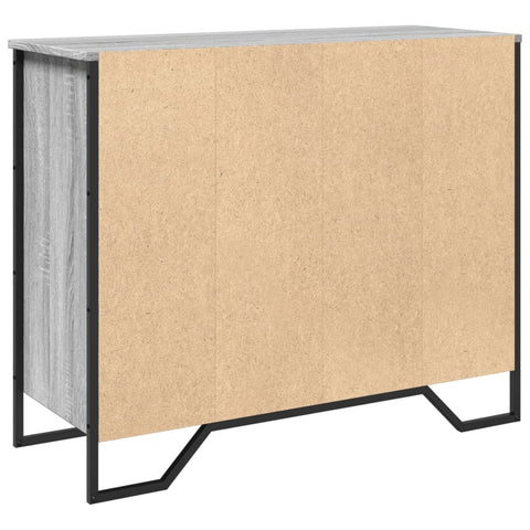 vidaXL Sideboard Grau Sonoma 91x35,5x74,5 cm Holzwerkstoff