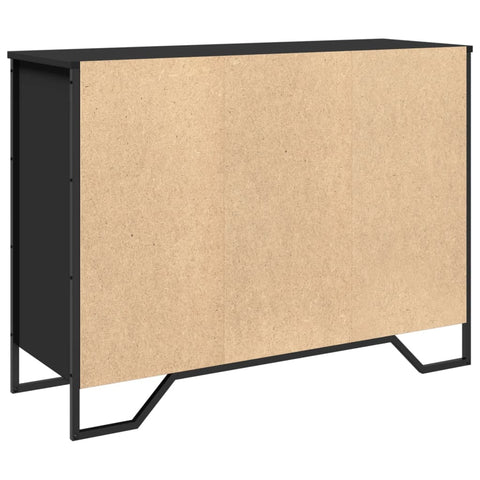 vidaXL Sideboard Schwarz 101x35,5x74,5 cm Holzwerkstoff