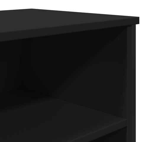 vidaXL Sideboard Schwarz 101x35,5x74,5 cm Holzwerkstoff