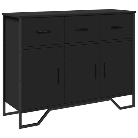 vidaXL Sideboard Schwarz 97x32,5x74,5 cm Holzwerkstoff