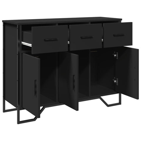 vidaXL Sideboard Schwarz 97x32,5x74,5 cm Holzwerkstoff